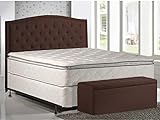 10-Inch Pillowtop Innerspring Mattress and 8' Wood Box Spring/Foundation Set, with Frame, Queen Size