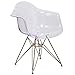 Flash Furniture Allure Series Transparent Side Chair with Gold Base
