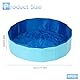 CHIHOLEN Hunde & Katze Pool, Faltbarer Pool für Hund und Katze, Mini Pool für Katzen Hunde, Planschbecken für Katze Hundebadewanne, Hund Schwimmbecken Tragbare(50 x 10cm)