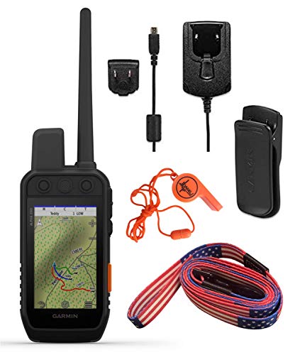 Wearable4U Garmin Alpha 200i Dog Tracking Handheld with 3.5" Touchscreen, Utilizes inReach Technology, Sunlight-Readable Display with Whistle and Leash Bundle