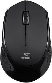C3Tech Mouse sem fio Preto M-W50BK - Wifi 2.4Ghz, Receptor Nano USB, 1600DPI, Sensor MX8650, Iluminação, Alcance 10M, Ambidestro, Windows, MacOS, Linux, Chrome