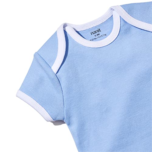Nanit Sleep Wear Short Sleeve Bodysuit - 9M Cornflower Blue - image 2