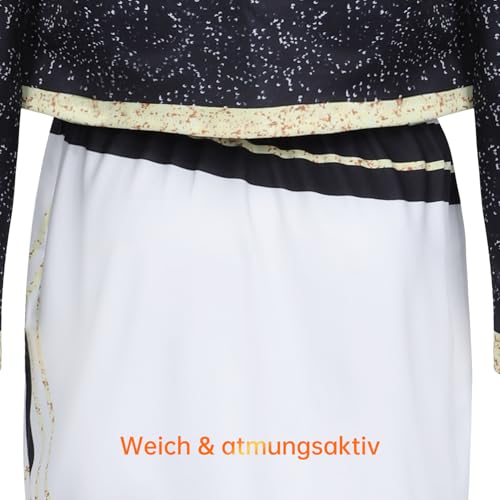 Oirigaga Korean Pop Idol Kostüm Kinder Mädchen, Huntrix Cosplay Set mit Jacke Tanktop Minirock, Anime Hunter-Stil Verkleidung für Karneval Fasching und Kinderrollenspiele Geburtstagsparty, 8-9 Jahre