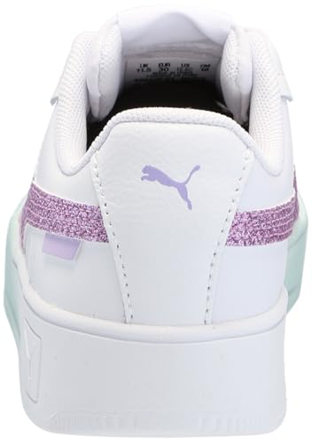 PUMA Unisex-Child, Carina Street White-Vivid Violet-Turquoise Surf, Big Kid 73