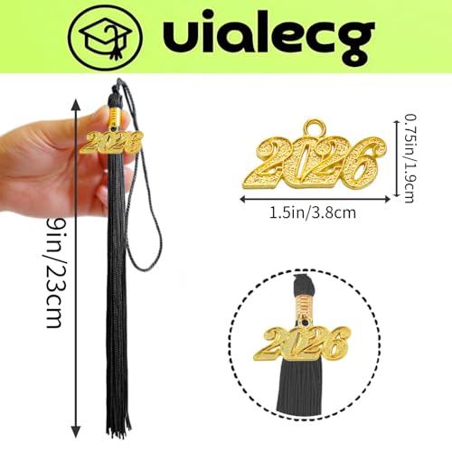 Image of Graduation Tassel 2026 for Grad Cap,Black Tassel with Gold Charm