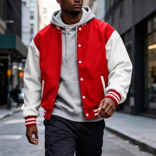 Varsity Jacket for Men Baseball Letterman Classic Fit Oversized Cardigans - image 2