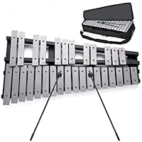 Glockenspiel 30 Noten Glockenspiel Xylophon mit Tragetasche & 2 Schlägeln, Klappfunktion, Aluminium Musikinstrument für Kinder & Jugendliche & Erwachsene, Performance, Musikkonzert