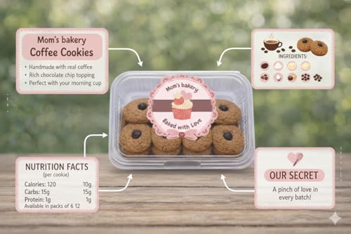 Image of MOM'S BAKERY Crunchy Coffee Cookies-Soft, Chewy & Freshly Baked Snack Treats- Ideal for Gifting | Eggless, No Palm Oil, No Preservatives | Healthy & High Fiber for Anytime Cravings for Tea Time-200 gm