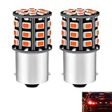 2 PCS P21/5W LED Bulb, 1157 BAY15D LED Bulb Brake Light Bulbs Red 12V 24V 33 SMD 2835 Stop Tail Position Lamp Replacement Compatible with 2057 2357 7528 1016 1034 Rear Brake and Tail Light Application