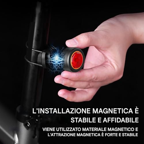 Luces traseras para bicicleta que evitan riesgos gracias al imán LED 4