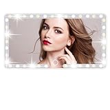Car Sun Visor Vanity Mirror, 3 Light Modes & 60 LEDs, Rechargeable Dimmable Touch Screen Travel Makeup Mirror,Universal for Truck SUV-Car Accessories Essentials for Women（White）