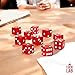 Luck Lab 10 Piece 19 mm Dice Pack - Acrylic and Translucent D6 Dice, Square w/Rounded Edge for Casino, Craps, RPG MTG DND Dice Table Games and Board Games (Red)