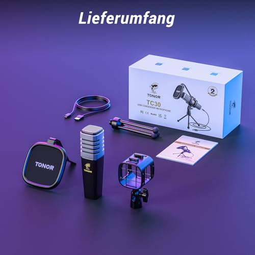 TONOR Dynamisches Mikrofon, Gesangsmikrofon zum Singen, tragbares Karaoke Maschine Anlage, Nieren-Studiomikrofon mit 4,5M XLR, Mikro mic für Fernseher/Studio/Mixer und Outdoor-Aktivitäten