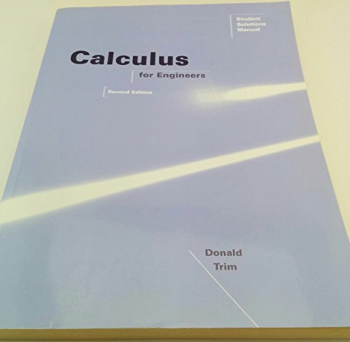 Calculus for Engineers: Student Solutions Manual