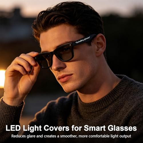 Image of ZORBES 20Pcs LED Light Blocking Stickers Compatible with Ray-Ban Meta /Wayfarer /Oakley /Skyler /Headliner Smart Glasses, Camera Privacy Cover Accessories, Protective Soft Diffuser Indicator Lights