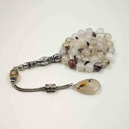 albasha Tasbih Natural agate stones Luxurious rosary bead Muslim men misbaha islamic prayer beads bracelets stone Tesbih
