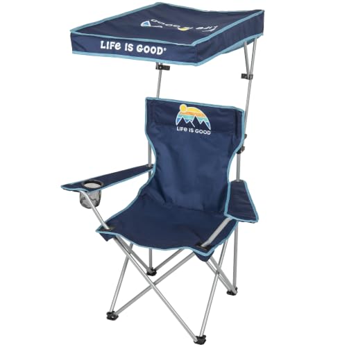 Life is Good Silla Camping con Dosel, Azul miniatura 6