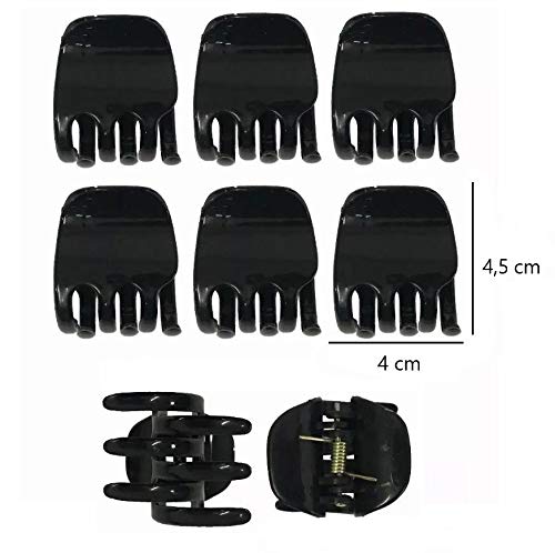 12 Piranhas Extra Grandes Para Cabelo - PRETO