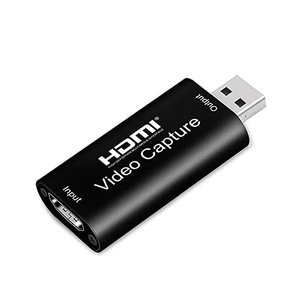 Videoaufnahmekarte, HDMI zu USB 2.0 Videospielaufnahme 1080P 60FPS, HD Video und Audio Capture Card,HDMI USB Adapter,für…