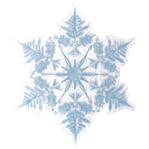 PEUTIER 5.11x4.33 3D Snowflake Stomp Pad Snowboarding, Clear Snowboard Traction Stomp Pad Strong Adhesive Anti Skid Modular Mat Stomp Pad Snowboarding Accessories (Blue)