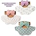 JumiLux Set of 3 - Baby Cotton Muslin Reversible Absorbent Bibs and Bow Headbands Set (Lavender, Sage, Dusty Pink), Baby Shower Present Ideas, Gift for Baby and Toddler