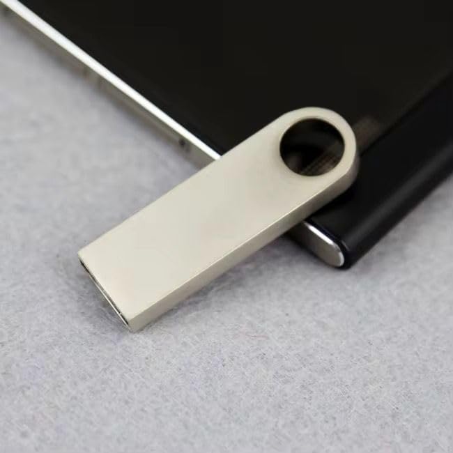 Image of 4GB-128GB, Mini Metal USB Flash Drive, Silver, USB 2.0 Interface, High Speed Data Transfer, Keychain Design, Corporate Gifting, 1Pc, Bulk Customizable (32, GB)