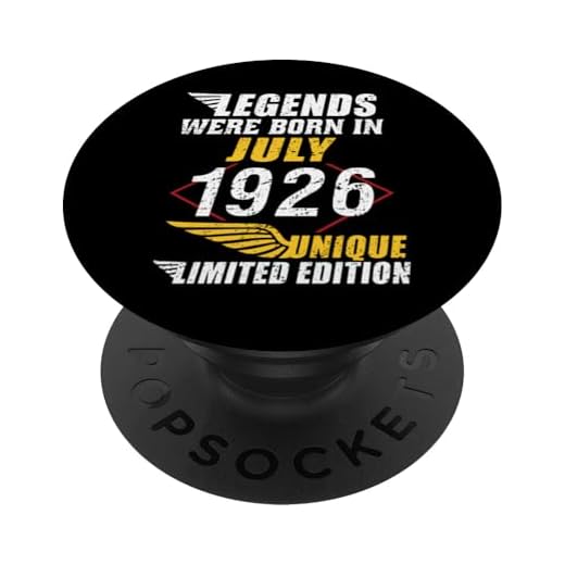 Cumpleaños Julio 1926 Edición Limitada Regalo Legend July PopSockets PopGrip Intercambiable