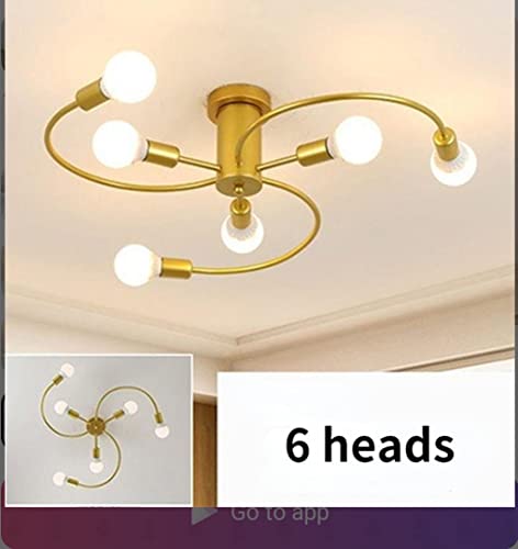 Image of Avior Low Height Ceiling Lamp, Chandelier for Living Room, Restaurant Lamps and Hotels (Golden) (Gold..)