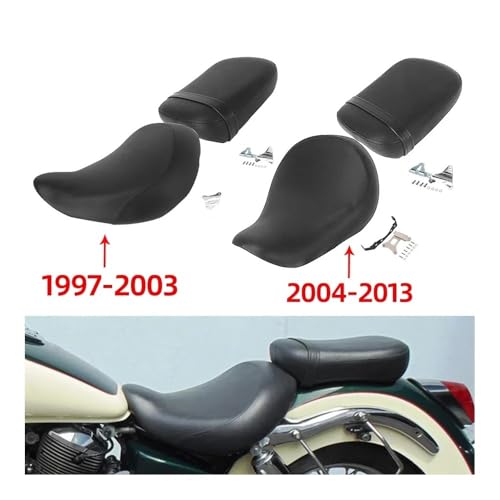 Asiento doble de conductor y pasajero acolchado para Shadow VT750 2