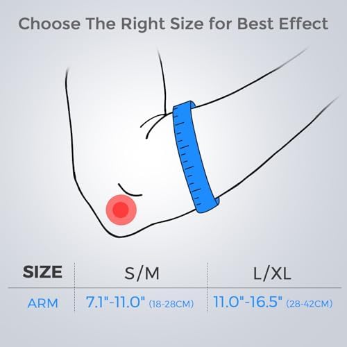 FREETOO Tennis Elbow Brace for Men Women for Tendonitis Relief Treatment,Golfers Elbow Brace with Gel Pad,Elbow Brace for Tendonitis for Pain,Forearm Brace for Lateral Epicondylitis(Grey,S/M) — view 6