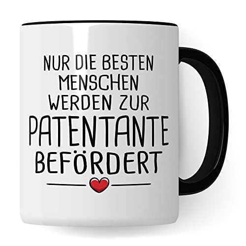 Tasse Patentante fragen Geschenk Patentanten Patensohn Patentochter Frage Kaffeetasse Taufgeschenke