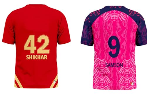 Image of Sports India IPL Cricket Team T Shirt Jersey Combo for (Kid's, Boy's & Mens) L744