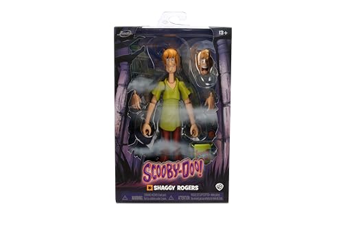 Jada Scooby-Doo! Wave 1 Shaggy Action Figure - 1:12 Deluxe Scale Toys - 6" Tall, Fully Articulated, Collector Packaging - Image 2