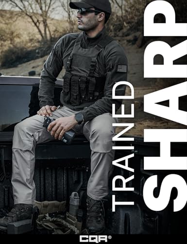 Image of CQR Men's Flex Stretch Tactical Pants, Water Resistant Ripstop Cargo Pants, Lightweight EDC Outdoor Work Hiking Pants