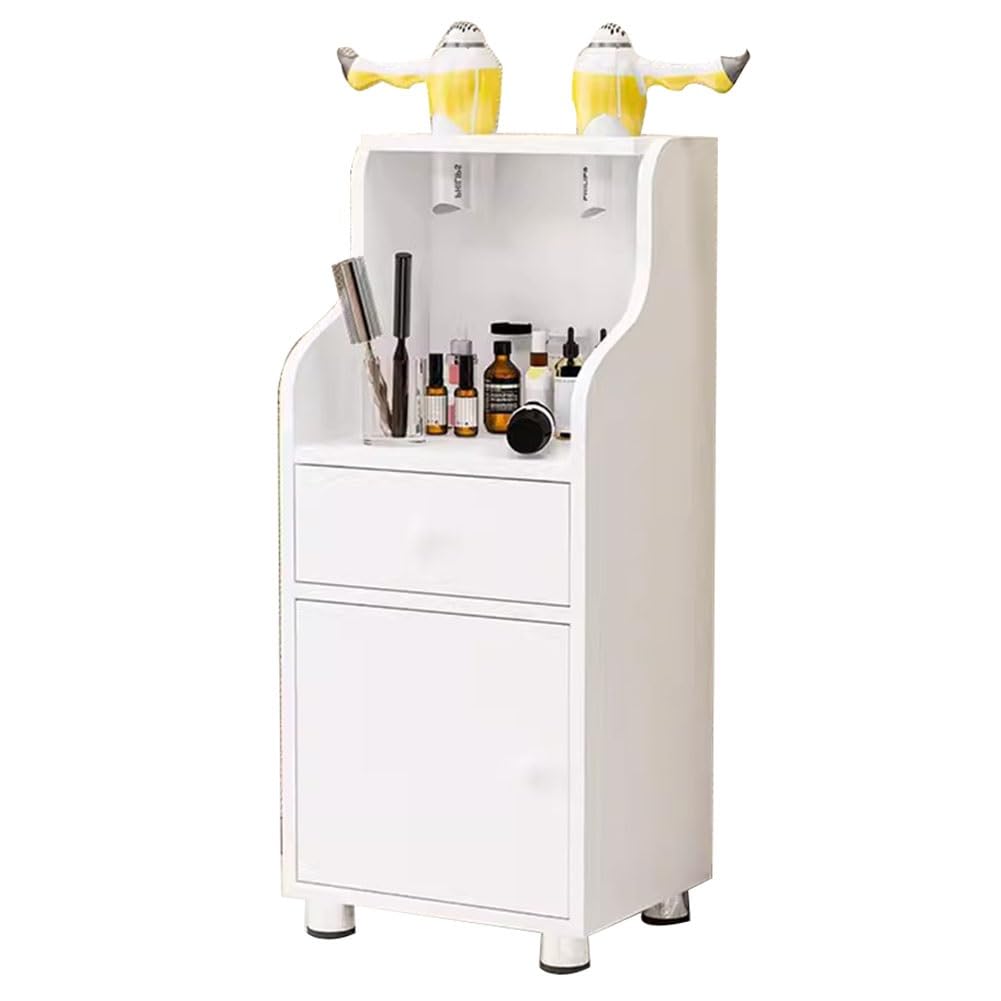 Mobiletto portaoggetti per Salone di Bellezza, postazioni per Parrucchiere, Organizer per postazioni per Salone, per Camera da Letto, Bagno, Parrucchiere (Colore: Bianco, Dimensioni: 32x30x8