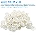 Piutouyar White Latex Finger Cots, 200 Pack Disposable Finger Thumb Gloves Latex Thumb Protector Fingertip Sleeves Protectors