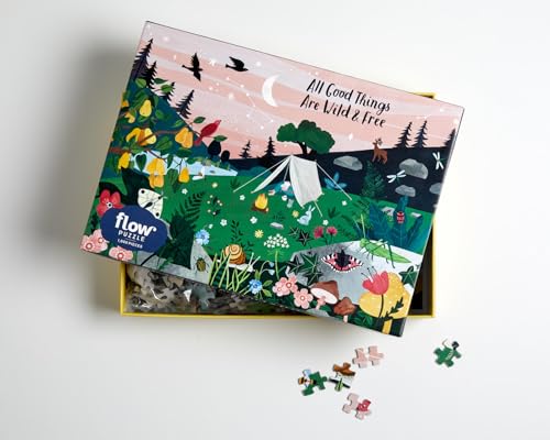 All Good Things are Wild and Free 1,000-Piece Puzzle (Flow) Adults Families Picture Quote Mindfulness Gift – vue 3