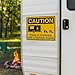 Funny Camping Sign – Personalized Aluminum Campground Decor with Drunk Campers Design – Weatherproof Custom Trailer Sign for RV, Campsite, or Cabin