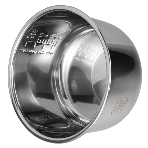 Hoement Olla para Arrocera de Acero Inoxidable Interior Antiadherente Reforzado Multifuncional para Cocinar Arroz Sopas y Pasteles Compatible con Cocina Eléctrica