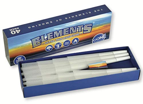 Elements 109 mm Pre-Machined Conical KS Sleeves 40pcs Joint Sleeves Pre Rolled Cones Joint