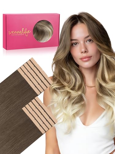 WENNALIFE 3.15 inch Wide Tape in Hair Extensions Human Hair, Tape in Weft