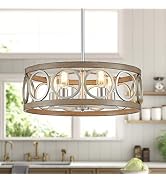 XINGQI 31.5" Modern Ceiling Light 8 Lights Industry Semi Flush Mount ...