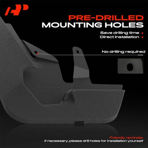 Image of A-Premium Mud Flaps Compatible with Chevrolet | for Suburban /Tahoe 2021-2023, No Drilling Required Mud Guards with Hardware Accessories, Set of 4 Front and Rear