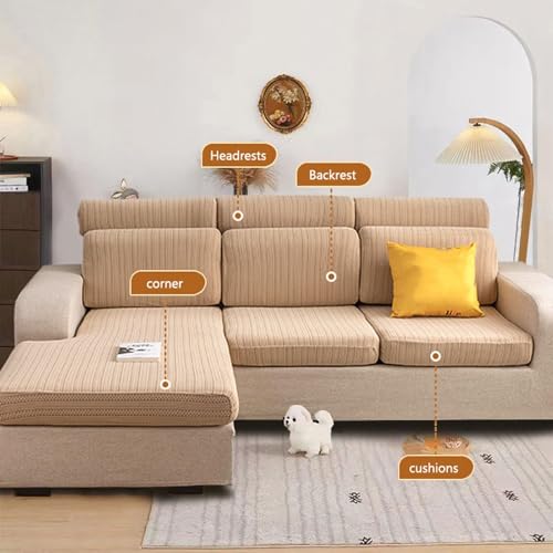 Housse de coussin de canapé 2 places extensible en velours vert