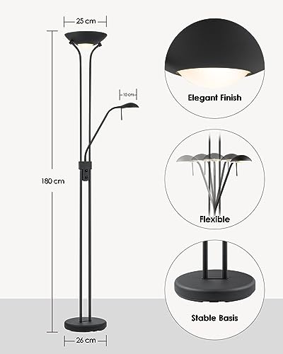 Lampadaire LED réglable avec ampoules R7S G9 interchangeables