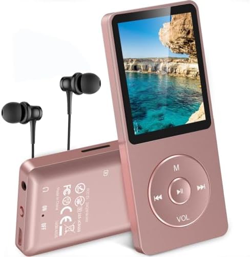 Lettore MP3 32GB Con Bluetooth 5.3 E Display TFT 1,8″ – Radio, E-book, Registratore, Supporto MicroSD 128GB, Cuffie Incluse