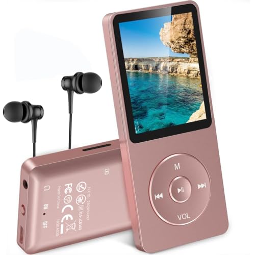 AGPTEK A02 16GB MP3 Player, 70 Hours Playback Lossless Sound Music Player, Supports up to 128GB, Rose Gold by AGPTEK - Used condition - CA$26.75