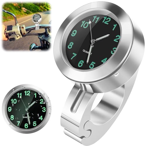 TaimeiMao Horloge de moto étanche et lumineuse pour guidon, support de guidon, horloge pour moto, vélo, montre universelle, accessoire de moto pour motos...