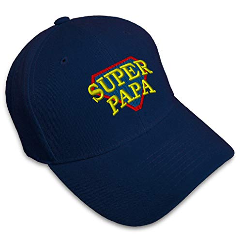 Custom Baseball Cap Super Papa Embroidery Acrylic Dad Hats for Men & Women