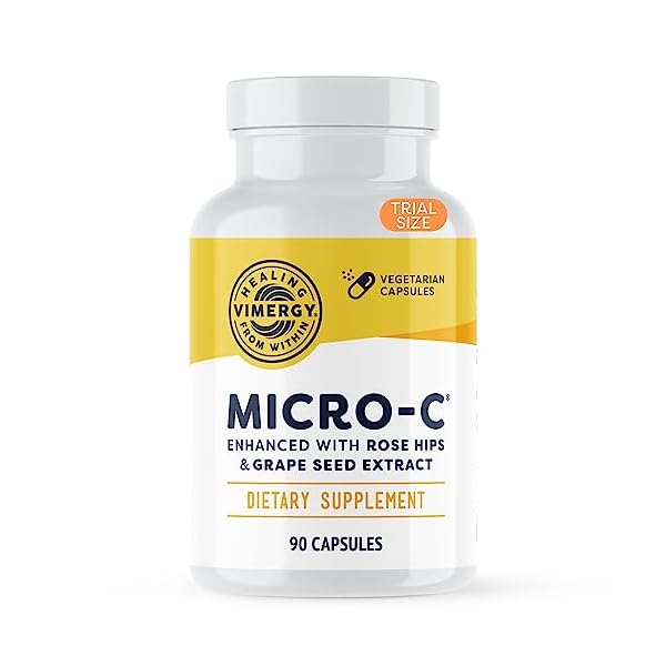 Vimergy Micro-C Â®, Trial Size - 90 Servings â 500mg All-Natural Buffered Vitamin C Capsules with Rose HIPS, Rutin, Grape Seed & Acerola Fruit Extract - Supports a Healthy Immune System & Skin Health